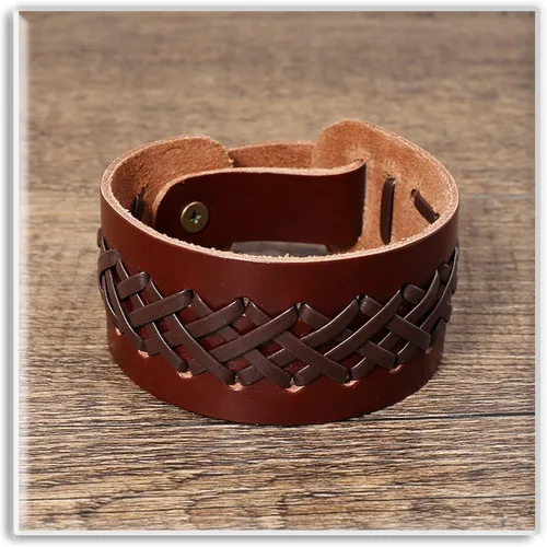 Miniatura 3 de Xusamss Pulsera de cuero trenzado vintage punk rock