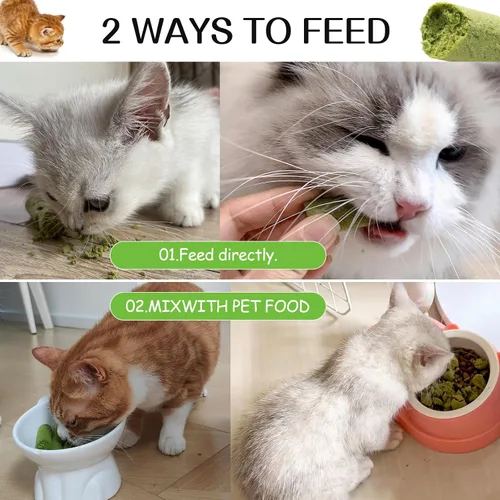 Miniatura 8 de Palitos de hierba para gatos de 50g para dentición, palitos de hierba para gatos deshidratados por congelación como snacks para gatos, golosinas