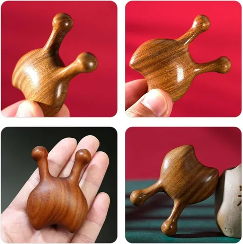 Miniatura 8 de Beaupretty Herramienta de masajeador de nariz, raspador de acupuntura facial de madera, pequeño masajeador portátil para raspado de nariz para uso