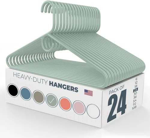 Miniatura 83 de Perchas de plástico resistentes hechas en Estados Unidos a granel, 20, 30, 50, 100 unidades disponibles, perchas de plástico fuertes, perchas