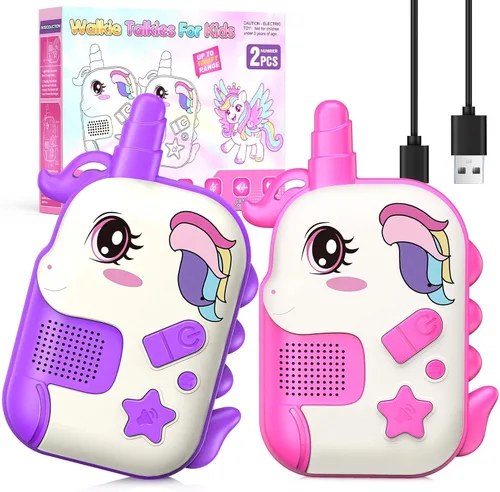 Miniatura 8 de Walkie Talkies Recargables Juguetes para Niños: Juguetes de Dinosaurio Walkie Talkies para Niños 2 Pack Regalos de Navidad Cumpleaños para Niños