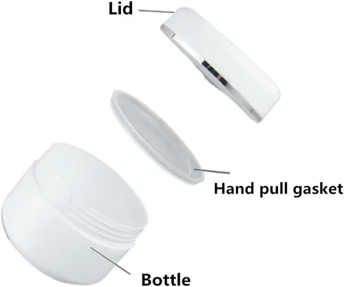 Miniatura 3 de Paquete de 8 recipientes de plástico vacíos para cosméticos con tapa, portátiles de 8 onzas, 8.5 fl oz, rellenables, para maquillaje, crema facial