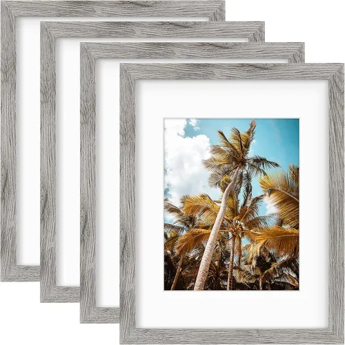 Miniatura 107 de Frametory, Marco de fotos de 11 x 14 pulgadas con paspartú para fotos de 8 x 10 pulgadas, moldeado ancho de vidrio de alta definición, accesorios