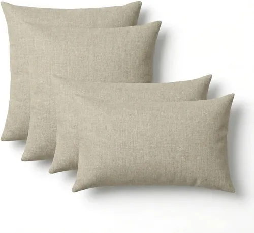 Miniatura 27 de RSH DECOR: Sunbrella Juego de 4 almohadas lumbares y cuadradas 20 x 12 pulgadas y 17 x 17 pulgadas Tela resistente al agua y a la decoloración