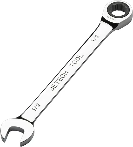 Miniatura 15 de Jetech Llave combinada de trinquete de 1 pulgada, SAE, engranaje de 72 dientes, grado industrial, extremo de caja de 12 puntos, acero Cr-V forjado