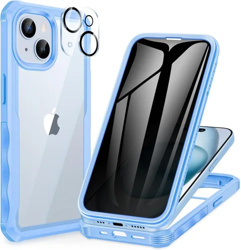Miniatura 25 de CENHUFO Funda de privacidad para iPhone 11 Pro, funda de cuerpo completo con protector de pantalla de privacidad de vidrio templado 9H integrado