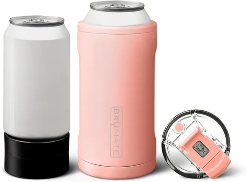 Miniatura 6 de BrüMate Hopsulator Trio - Enfriador de latas aislado 3 en 1 para latas de 12 o 16 onzas + vaso 100 % a prueba de fugas con tapa, aislado