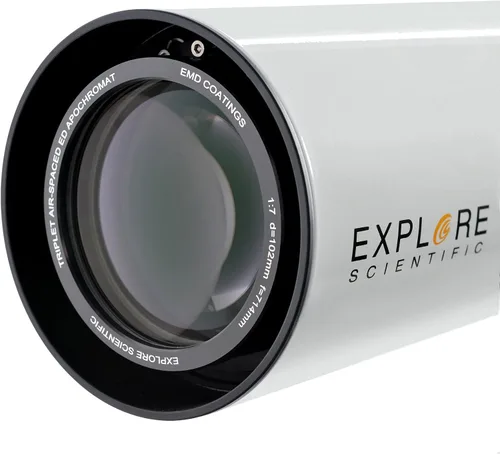 Miniatura 6 de Explore Scientific FCD100 Serie ED102 4.016 in f/7 Telescopio refractor de triplete apocromático de aluminio espaciado por aire (OTA solamente)