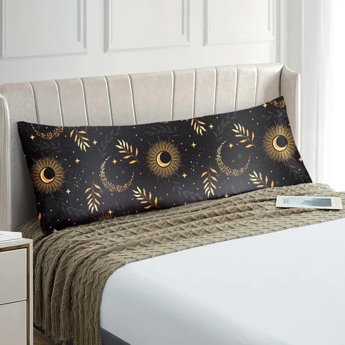 Miniatura 21 de EXQ Home - Funda de almohada de satén para cuidar el cabello y la piel, tamaño estándar, de seda con estampado negro, juego de 2 fundas con cierre