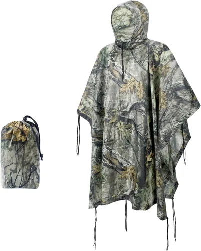Miniatura 13 de Poncho de lluvia de camuflaje, abrigo impermeable multiusos