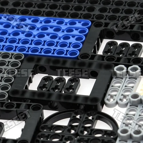 Miniatura 4 de TEESE Juego de 282 piezas de vigas técnicas con minifigura de helicóptero rotor y separador de ladrillos, compatible con piezas técnicas
