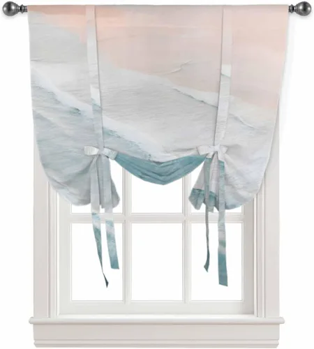 Miniatura 12 de Cortinas de globo de Navidad de Papá Noel rosa para ventanas, paneles de dormitorio de árbol de Navidad de 54 pulgadas de largo, con aislamiento