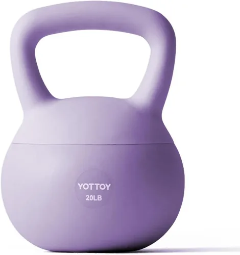 Miniatura 20 de YOTTOY Pesa rusa suave, pesas rusas con agarre antideslizante para entrenamientos en casa, juego de pesas rusas fuerza y seguridad garantizadas Rosa