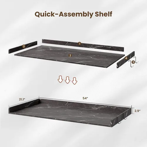 Miniatura 6 de Encimera para Lavadora y Secadora – 54 x 27.6 pulgadas Superficie Antideslizante para Lavandería para Lavadoras y Secadoras de Carga Frontal
