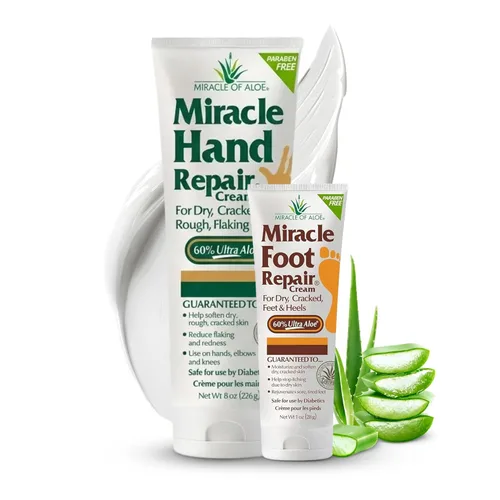 Miracle Hand Repair 8 oz & Miracle Foot Repair Tubo de 1 oz
