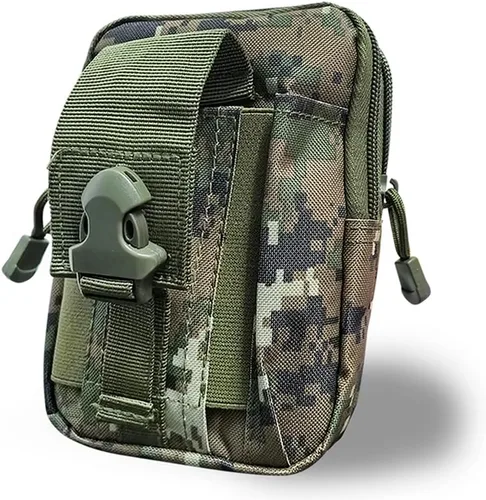 Miniatura 13 de Deporte al aire libre Hombres Mujeres Riñonera Bolsa de cinturón Bolsa de bicicleta Bolsa táctica Caza Muslo Bolsa Nylon Teléfono Cartera (Negro)