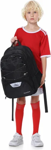 Miniatura 8 de Hsmihair - Mochila de fútbol juvenil - Mochila para fútbol y baloncesto, con compartimento para pelota y tacos separados