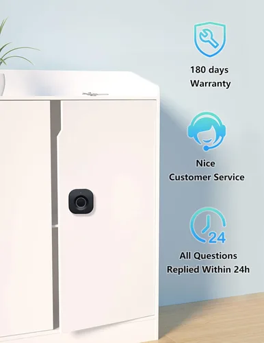 Miniatura 6 de Cerradura Bluetooth de huellas dactilares para gabinete, biométrica inteligente, oculta sin llave, cerradura eléctrica de seguridad para niños
