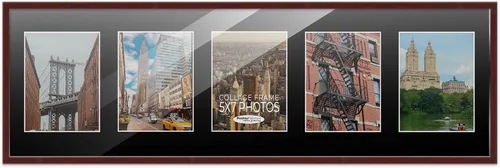 Miniatura 36 de Marcos de fotos modernos para decoración de pared, marco de collage de fotos de 8 x 10 pulgadas, acabado negro con paspartú negro para dos fotos
