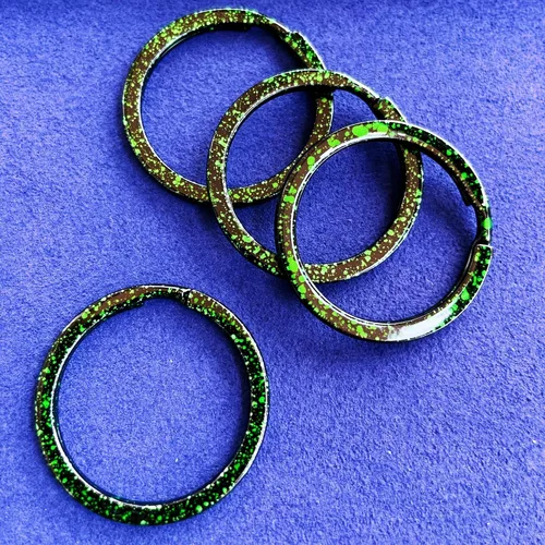 Miniatura 5 de Silipac Llaveros premium (1.18 pulgadas) Llavero dividido accesorio elegante con revestimiento resistente a los arañazos Paquete de 4 llaveros
