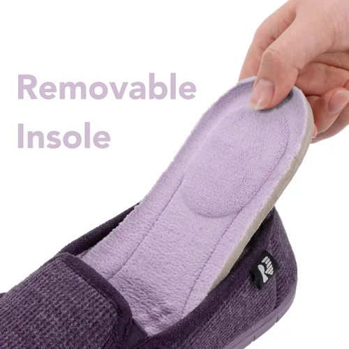 Miniatura 3 de RockDove Pantuflas con capucha de dos tonos para mujer con plantilla extraíble