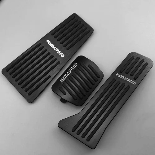 Miniatura 6 de BOYUER Juego de 3 almohadillas antideslizantes para pedal de acelerador de gas de freno de aluminio sin perforaciones para Mazda 2 3 6 CX-3 CX-5