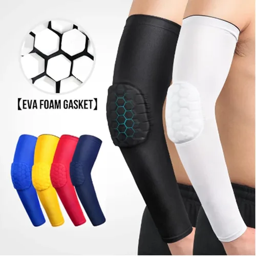 Miniatura 2 de RESVIS Almohadillas de compresión para coderas, mangas de enfriamiento de compresión para brazos, protección UV, para hombres y mujeres, deportes