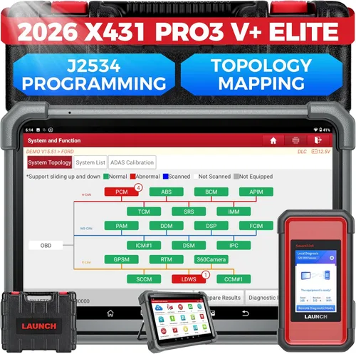 Launch X431 PRO3 V+ Elite, herramienta de escaneo bidireccional SmartlinkC 2.0 2026 con porttocolo J2534, escáner de camiones HD, 10.1 pulgadas,