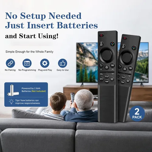 Miniatura 2 de [Paquete de 2] Reemplazo universal para control remoto Samsung TV, compatible con todos los modelos Samsung Smart TV, QLED, 4K, 8K, marco, curvo