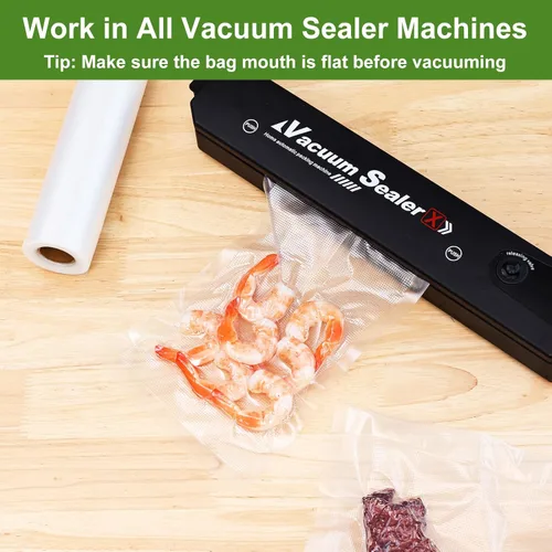 Miniatura 5 de Moretoes Vacuum Sealer Bags 3 Rolls 8" x 16' for Food Saver, Commercial Grade Bag Rolls, BPA Free, Customized Size Bag for Sous Vide Cooking or Meal
