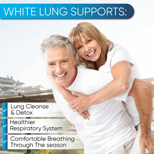 Miniatura 2 de White Lung by NutraPro - Limpieza y desintoxicación pulmonar. Apoya la salud pulmonar. Apoya la salud respiratoria. 60 cápsulas, fabricado