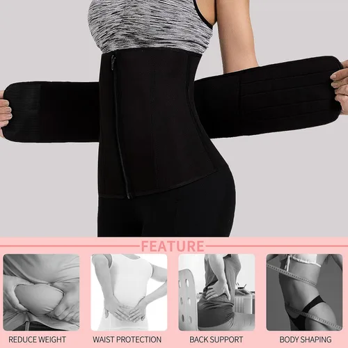 Miniatura 3 de KIWI RATA Entrenador de Cintura de Neopreno para Sauna Corsé Cinturón de Sudor para Mujeres Banda Ceñidora de Compresión para Entrenamiento Fitness