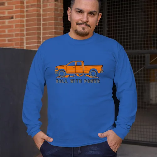 Miniatura 163 de Tee Hunt Camisetas gráficas y camisetas sin mangas para hombre Roll with Power Pickup Truck