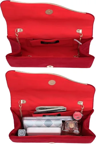 Miniatura 5 de Dasein Bolso de noche de gamuza sintética para mujer, para boda, fiesta, graduación, bolsos formales con correa para el hombro