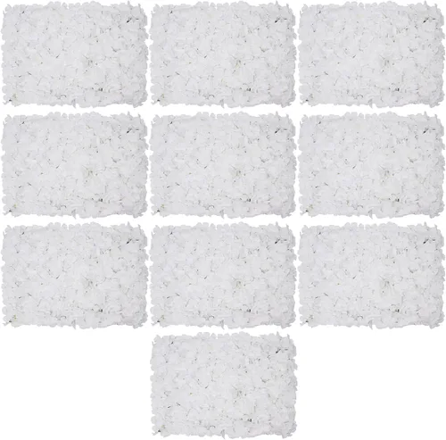 Miniatura 11 de Panel de pared de flores densas, 15.8 x 23.6 pulgadas por rosa blanca lechosa, decoración de telón de fondo para bodas, despedidas de soltera, baby
