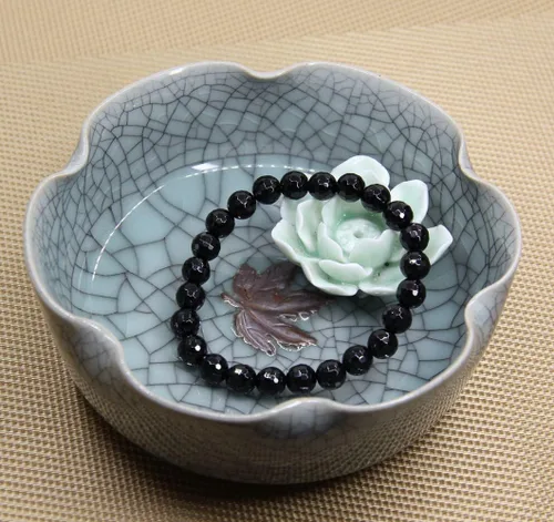 Miniatura 149 de Amandastone Pulsera elástica de cuentas redondas de 0.315 in con piedras preciosas naturales de 7 pulgadas