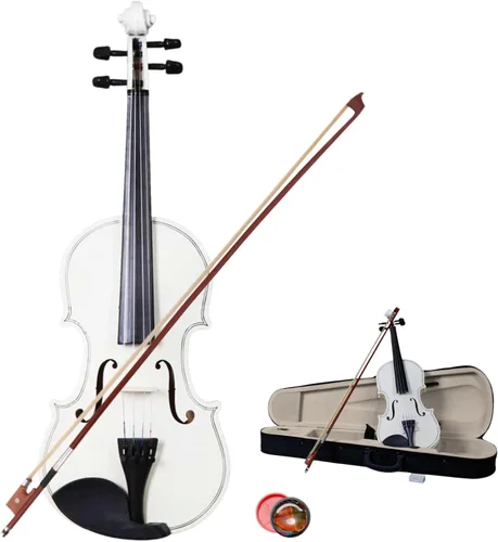Miniatura 11 de Ktaxon Violín para estudiantes principiantes, violines acústicos 4/4, kit de violín de tamaño completo con estuche, arco, colofonia, adultos Natural