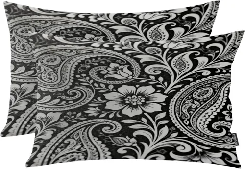 Miniatura 54 de Shrahala Funda de almohada decorativa de castillo oscuro de Halloween, casa con murciélagos de bruja, esqueleto, funda de almohada cuadrada mezclada