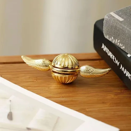 Miniatura 5 de Umnodobn Fidget Spinner Dorado Orbe Mágico Juguetes para la Ansiedad Alivio del Estrés Reductor Giro Fidgets Rodamiento de Mano Tri Spinner Spinners