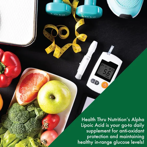 Miniatura 6 de Health Thru Nutrition Ácido alfa lipoico 600 mg, 60 porciones, certificado vegano, antioxidante universal, sin OMG, probado por terceros