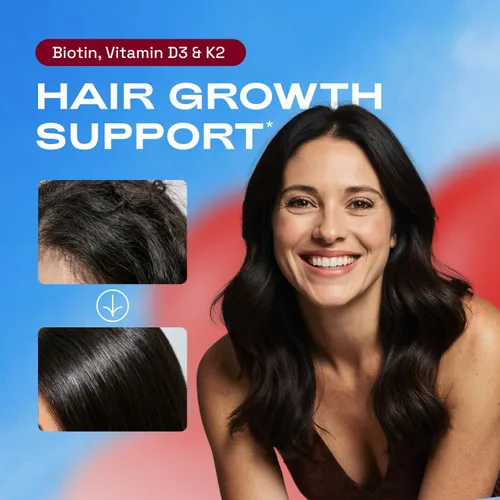 Miniatura 5 de Cata-Kor Vitaminas para el cabello, la piel y las uñas para mujeres, suplemento capilar con biotina y colágeno, ácido hialurónico, calcio AKG, MSM