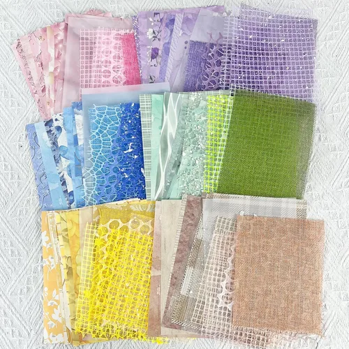 Miniatura 4 de PRSTINCOL 90 hojas de papel de álbum de recortes con tela de malla, paquete de 6 papeles estéticos variados para álbumes de recortes, suministros