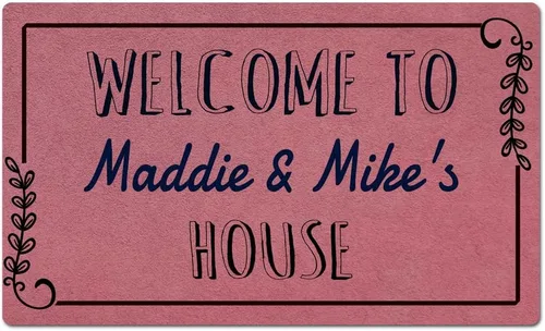 Miniatura 21 de Divertida bienvenida personalizada con nombre de familia May God Blessed This Home and All Who Enter - Felpudo para puerta delantera