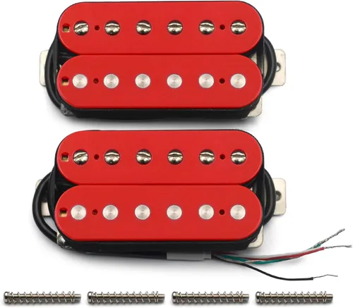 Miniatura 9 de SAPHUE Alnico 2 Pastilla de Guitarra Eléctrica N-50 7-8K/B-52 8-9K Humbucker Alnico II Pickup Repuestos de guitarra de doble bobina (negro)