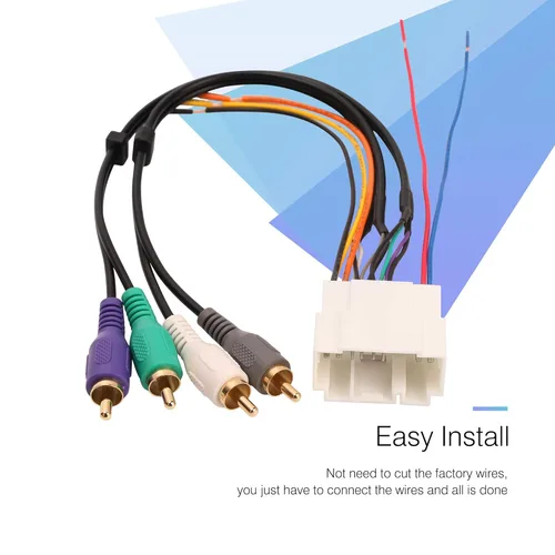 Miniatura 3 de RDBS Sistema amplificado de audio para automóvil y arnés de cableado de video para conector de altavoz estéreo Honda Element 1998-2007