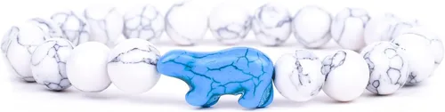 Fahlo Pulsera de seguimiento de oso polar Rastrea el viaje de un oso polar real Apoya la conservación de la vida silvestre Elástica, talla única