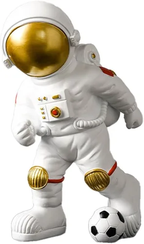 Miniatura 5 de 123Arts Estatua de baloncesto de astronauta, decoración de dormitorio y escritorio, decoración de astronauta de resina