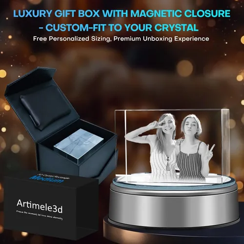 Miniatura 8 de Regalo personalizado de fotos de cristal 3D, recuerdo personalizado con grabado láser para aniversario, boda, cumpleaños, regalos únicos