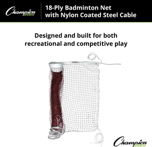 Miniatura 5 de Champion Sports Red de bádminton de 12 capas Granate
