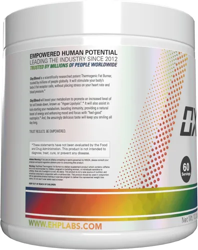 Miniatura 2 de EHP Labs OxyShred Polvo de Pre Entrenamiento - Polvo de Preentrenamiento con L Glutamina y Acetil L Carnitina, Bebida de Impulso de Energía